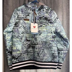 Obermeyer Lei Out Jacket Teen Large Ski Snow Winter Hooded 1/4 Zip Down Coat NWT